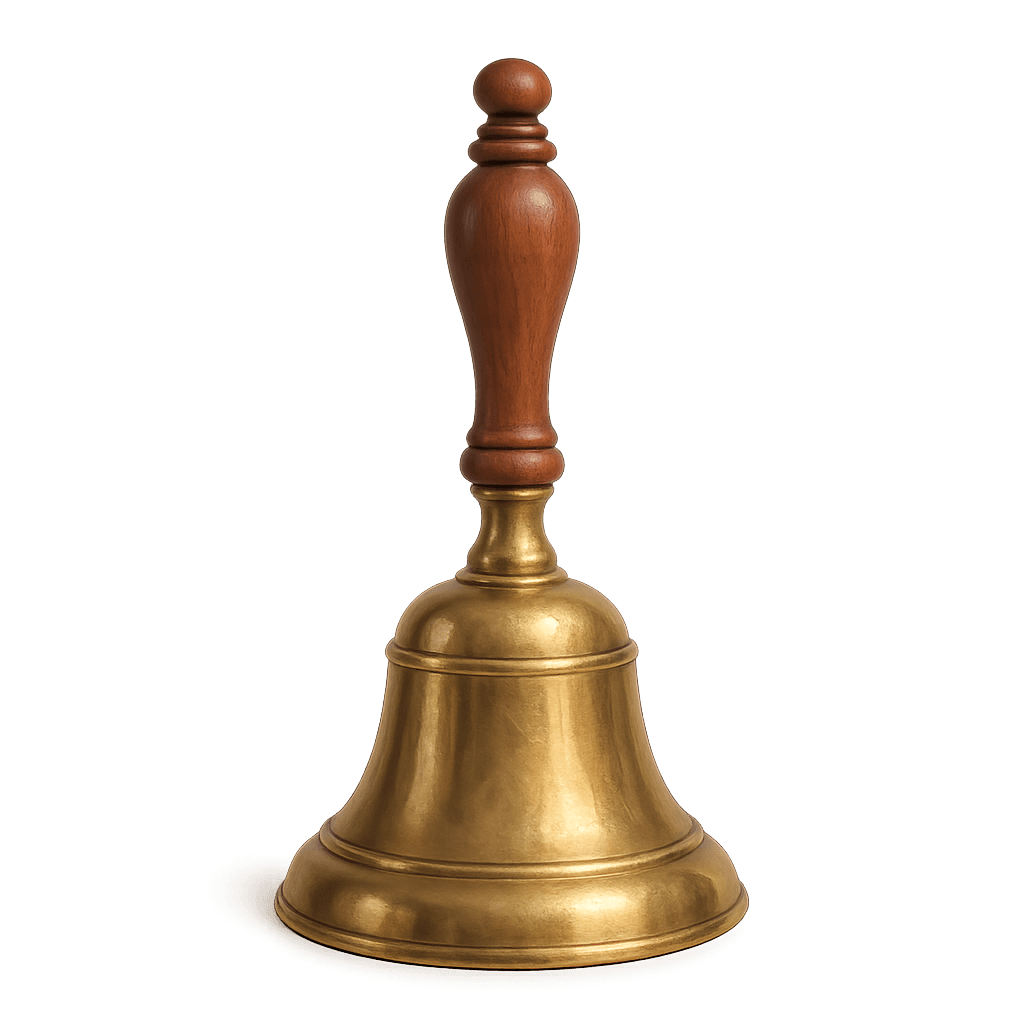 A brass service bell